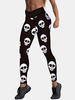 Sport femmes Halloween squelette imprimé taille haute pantalon de sport de levage de hanche