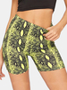 Sport Femmes Skake-Skin Print Yoga Short taille haute