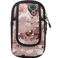 Sports de plein air Sac de bras Sac de bras de poignet Paquet de téléphone portable Impression de camouflage antichoc
