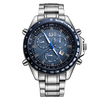Sports occasionnels ASJ avec cadran calendrier bracelet en acier inoxydable montre à quartz étanche pour hommes