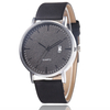 Sports occasionnels avec calendrier cadran givré chronographe cuir Bande montre à quartz pour femme