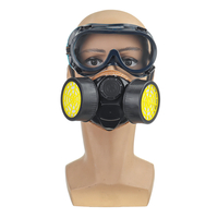 Spray respiratoire de sécurité de masque à gaz de survie avec double filtre de protection et lunettes