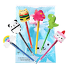 Squishy Pen Cap Panda Dinosaure Licorne Gâteau Animal Lent Rising Jumbo Avec Pen Soulagement Du Stress Jouets Étudiant F