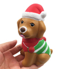 Squishyfun Christmas Puppy Squishy 13 * 8.5 * 6.5cm sous licence lente avec cadeau de collection demballage