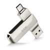 SSK 2 IN 1 Type-C USB 3.0 Flash Drive 360° Rotation Disque USB en alliage de zinc 32G 64G 128G 256G Clé USB portable pou
