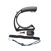 Stabilisateur de monopode portatif portable à faible angle avec étui en silicone pour vis à cordon à distance pour Gopro