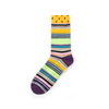Street Wild Classic Chaussettes mi-hautes en coton à rayures géométriques pour homme