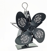 [Style de Noël] Ventilateur de cuisinière à 4 lames avec thermomètre magnétique pour chauffage de cheminée
