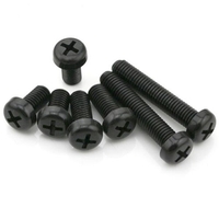 Suleve ™ M3NP1 50Pcs M3 Nylon Boulon à vis Écrou à vis Phillips rond noir Nylon Assortiment dentretoises pour PCB 5