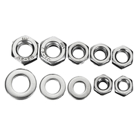 Suleve ™ MXSN2 255pcs Acier inoxydable Nylon Écrous de blocage Kit de rondelles décrous pleins M4 M5 M6