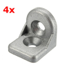 Suleve ™ ZAS20 4Pcs Acier en acier Support angulaire Supports d