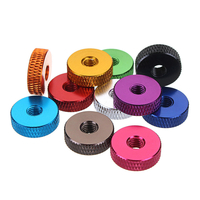 Suleve M5AN1 10 Pcs M5 Manuel Moleté Vis Écrou Entretoise Plat Rondelle En Alliage Daluminium Multicolore