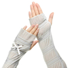 Summer Lady Lace Gants en Soie Imprimés Manches Longues Anti-UV Sun Fingerless Arm Multicolor