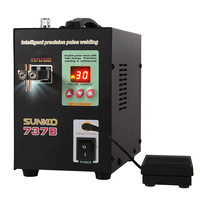 SUNKKO 737B 1.5KW 110V à deux modes Machine de soudage par points LED Lumière pour 18650 Batterie Pack US Plug