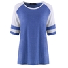 SUNNYME T-shirt de baseball pour femmes chemise à manches longues à manches longues et à rayures à la taille