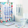 Sunshine Imperméable Salle De Bains Rideau De Douche Couvre-Toile Tapis Antidérapant Ensemble