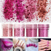 Super Brillant Mixte Glitter Poudre Paillettes Nail Découation Poussière Rose Rouge Sirène Effet Manucure