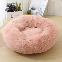 Super Soft lit pour animaux de compagnie hiver chaud lit de couchage pour chiens chenil chien rond chat longue peluche c