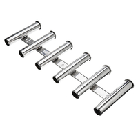Support dacier inoxydable de support de canne à pêche 6 tubes pour le bateau marin