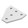Support dangle de plaque de jointure en forme de T en aluminium Machifit 5 trous pour profil en aluminium à fente e