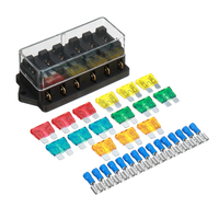 Support de boîte à fusibles à lame 6 voies 12V 24V avec fusibles pour voiture RV