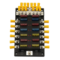 Support de boîte à fusibles de voiture 12 voies 100A avec indicateur LED 12V-32V pour bateau de voiture automatique Mari