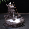 Support de brûleur de tour de poisson de dragon en céramique avec le décor dencens de cône de 10Pcs