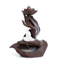 Support de brûleur dencens à refoulement Cascade Cônes Encensoir Céramique Fumée Décor + Cône