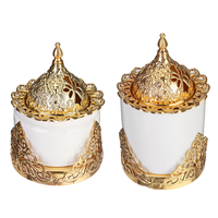 Support de brûleur dencens en métal en céramique de style arabe Eid Home Office Room