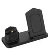 Support de chargeur rapide sans fil 3 en 1 Qi + ventilateur de refroidissement pour iPhone Apple Watch Airpods