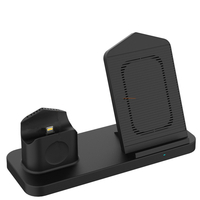 Support de chargeur rapide sans fil 3 en 1 Qi + ventilateur de refroidissement pour iPhone Apple Watch Airpods