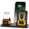 Support de chargeur rapide sans fil 3 en 1 Qi avec ventilateur de refroidissement pour iPhone Apple Watch Airpods