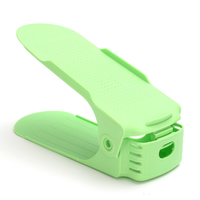 Support de chaussures de stockage réglable Double support de chaussures Pantoufles de stockage dartefacts peu encom