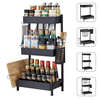 Support de condiments de cuisine étagère de bol étagère à épices étagère de rangement de vaisselle en acier inoxydable D