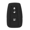 Support de couverture de cas de clé à distance de porte-clés en silicone à 3 boutons pour Toyota Prius