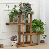 Support de fleur en bois massif à plusieurs couches pour le bureau à domicile