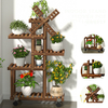 Support de fleur en bois multicouche plantes étagère fleur en pot moulin à vent support de plantes affichage décor extér