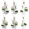 Support de fleur multicouche étagère de pot de fleur en plastique au sol Support de suspension simple au sol pour balcon