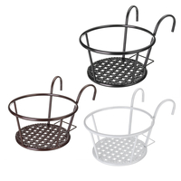 Support de fleurs suspendu pour balcon,  support de fer pour plantes dextérieur,  support de fleurs en métal