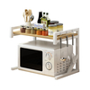 Support de four à micro-ondes à 2 niveaux support de boulangerie étagère de rangement de cuisine assaisonnement de burea