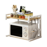 Support de four à micro-ondes à 2 niveaux support de boulangerie étagère de rangement de cuisine assaisonnement de burea
