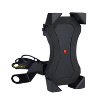 Support de miroir de guidon 360 ° pour téléphone GPS avec / sans chargeur USB moto vélo universel