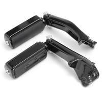Support de montage de pédale de siège arrière profilé noir pour Harley 2006-2017