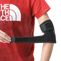 Support de néoprène respirant avec renfort de coude réglable avec stabilisateurs à double ressort,  sangle de coude envel