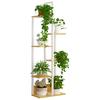 Support de plante en bois à 6 niveaux,  étagère de pot de fleur,  décoration intérieure de support de stockage de livre