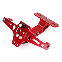 Support de plaque de support de plaque dimmatriculation modifié réglable pour moto avec feux LED