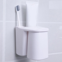 Support de plateau de stockage de support de brosse à dents de dentifrice de salle de bains mis des tasses magnétiques