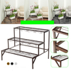 Support de pot de fleur en métal à 3 niveaux pour étagères Jardin Maison Intérieur Extérieur Extérieur