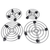 Support de pot de fleur support de plante de fer support de plante de jardin en pot rond avec roue