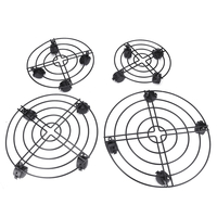 Support de pot de fleur support de plante de fer support de plante de jardin en pot rond avec roue